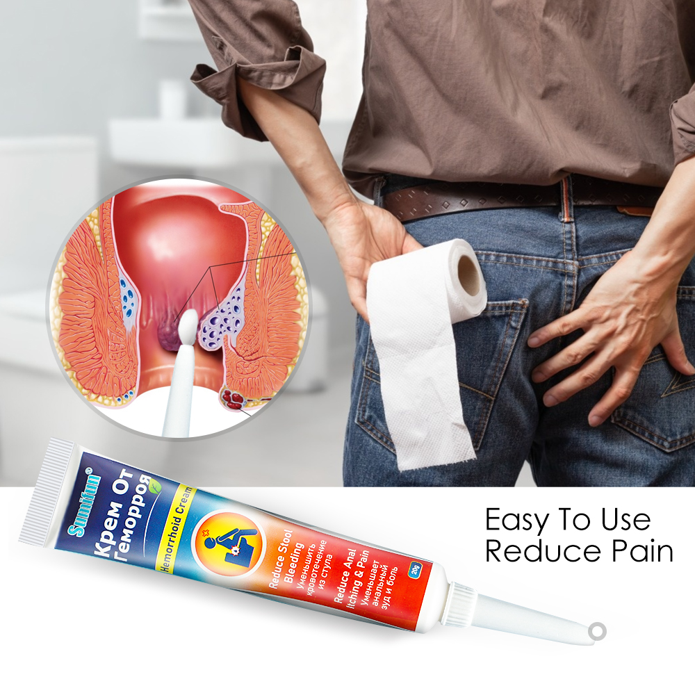 Hemorrhoids Treatment Cream hinese Herbal Extracts Internal External Piles Fissure Pain Relief