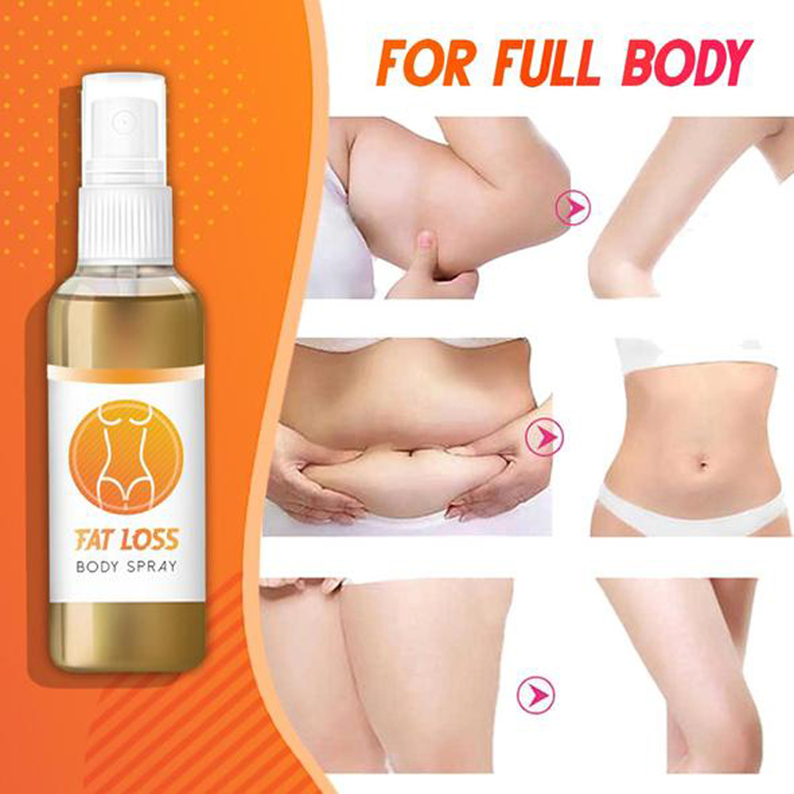 Fast Fat Burning Spray Weight Loss Essential oil Spray Cellulite Removal  Buttocks Abdomen