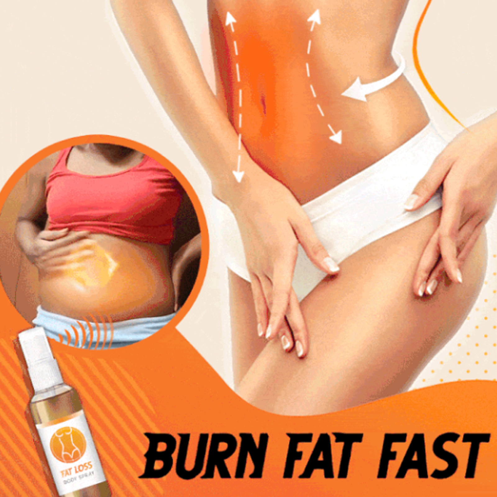 Fast Fat Burning Spray Weight Loss Essential oil Spray Cellulite Removal  Buttocks Abdomen