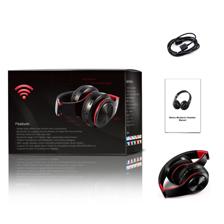 Bluetooth Headset Wireless Headphones Stereo Foldable Sport Earphone Microphone headset Handfree