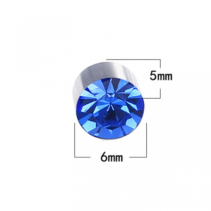 2 pairs/lot Health Magnet Colored Diamond Earless Earrings Boy and Girl Fake Earrings  Fashion Jewellery