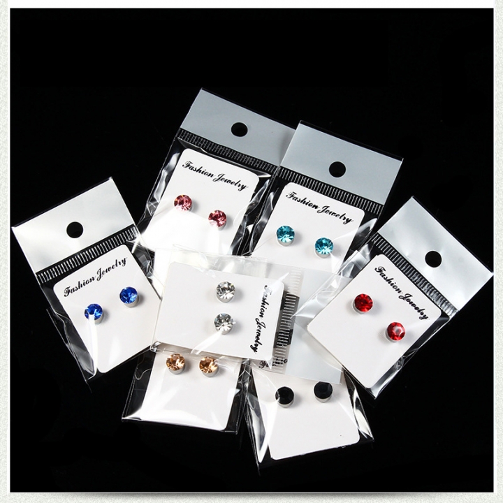 2 pairs/lot Health Magnet Colored Diamond Earless Earrings Boy and Girl Fake Earrings  Fashion Jewellery