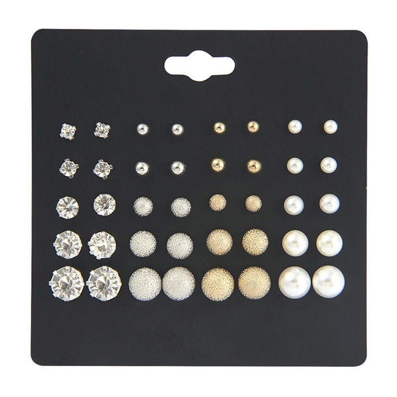 20 for plate size suit pearl earrings female six claw zircon earrings pearl set auger adorn article a one size 5