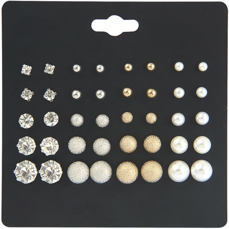 20 for plate size suit pearl earrings female six claw zircon earrings pearl set auger adorn article a one size 10