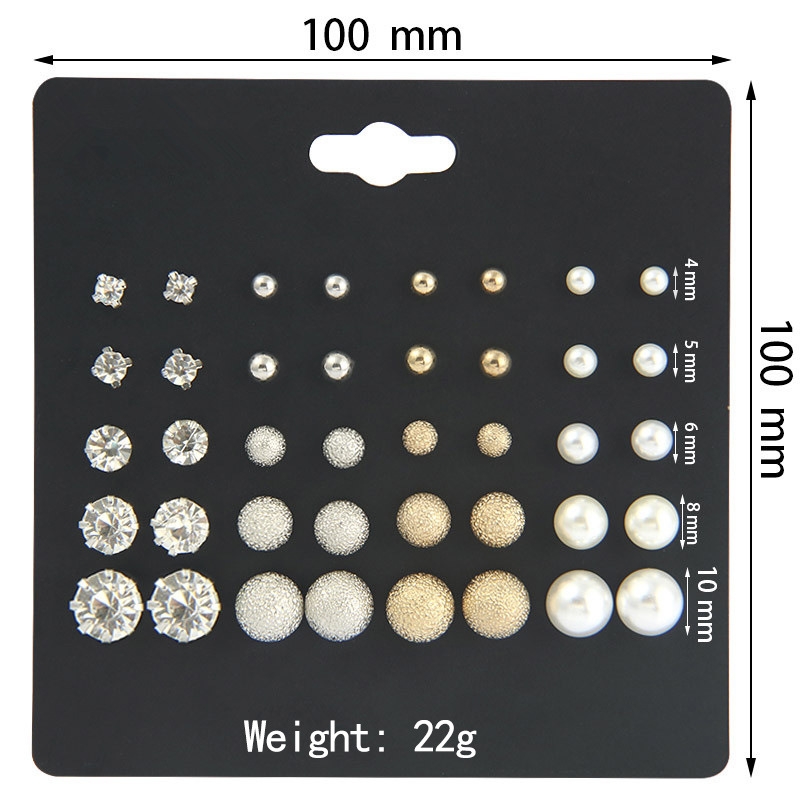 20 for plate size suit pearl earrings female six claw zircon earrings pearl set auger adorn article a one size 8