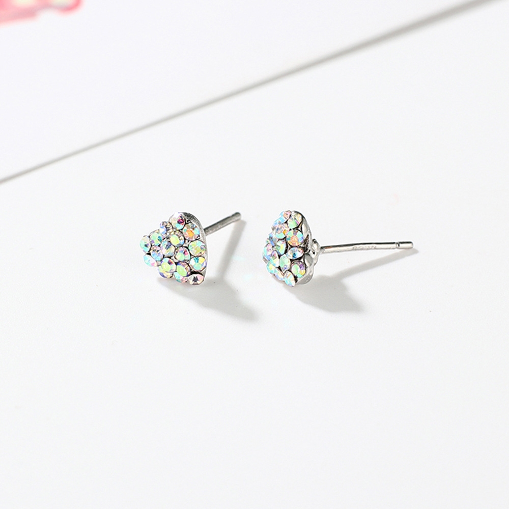 Han edition personality alloy diamond stud earrings pink star earrings female stud earrings,pendants Black star one size 17