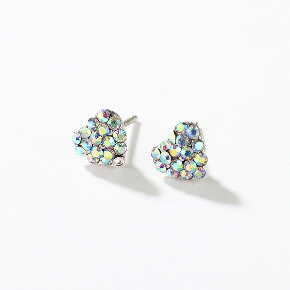 Han edition personality alloy diamond stud earrings pink star earrings female stud earrings,pendants Black star one size 15