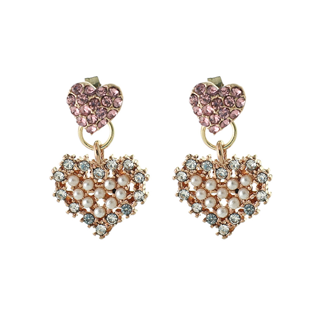Han edition personality alloy diamond stud earrings pink star earrings female stud earrings,pendants Black star one size 9