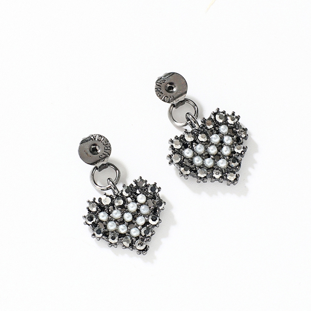 Han edition personality alloy diamond stud earrings pink star earrings female stud earrings,pendants Black star one size 12