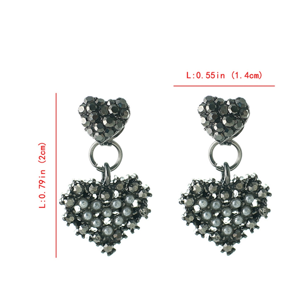 Han edition personality alloy diamond stud earrings pink star earrings female stud earrings,pendants Black star one size 6