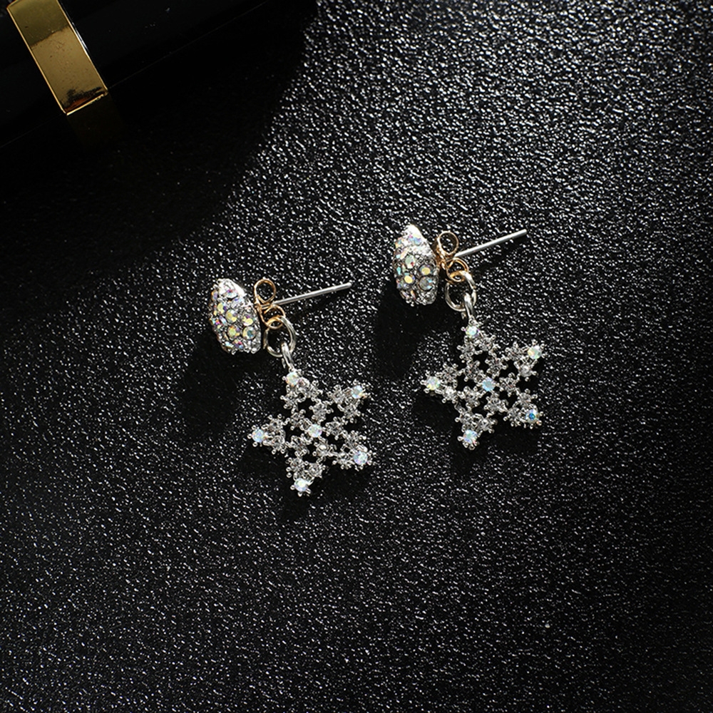 Han edition personality alloy diamond stud earrings pink star earrings female stud earrings,pendants Black star one size 4