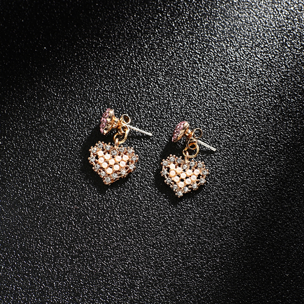 Han edition personality alloy diamond stud earrings pink star earrings female stud earrings,pendants Black star one size 3