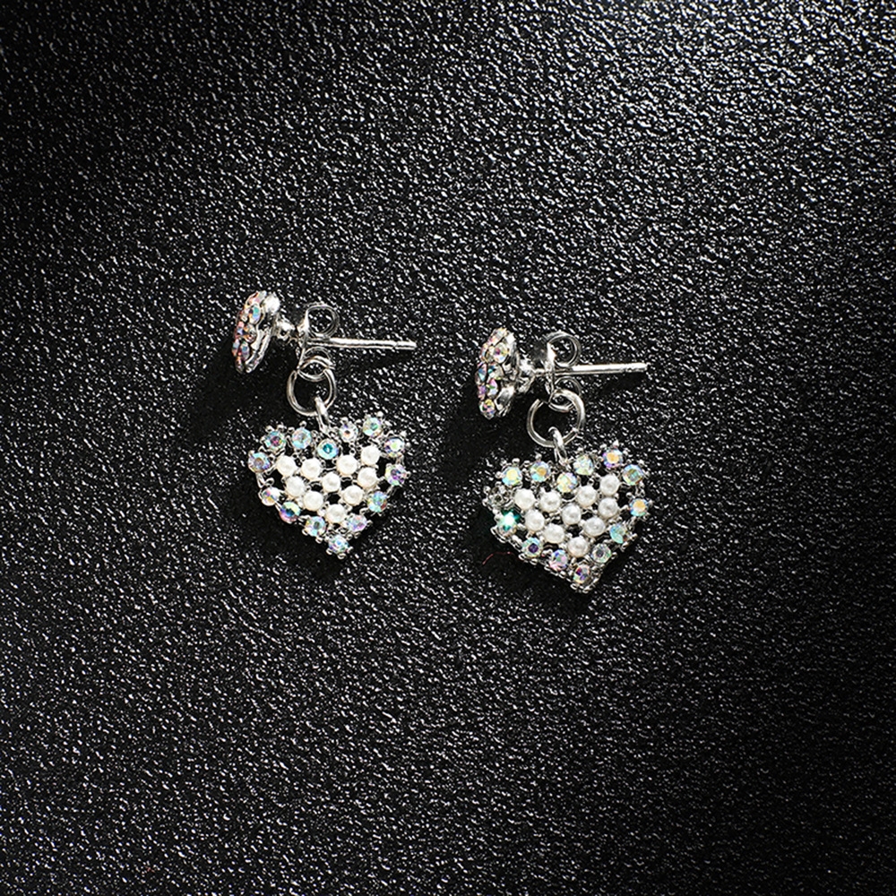 Han edition personality alloy diamond stud earrings pink star earrings female stud earrings,pendants Black star one size 2