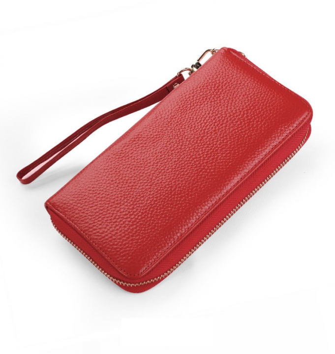 Creative lady leather long purse, zipper purse, high-capacity long wallet, hand bag
