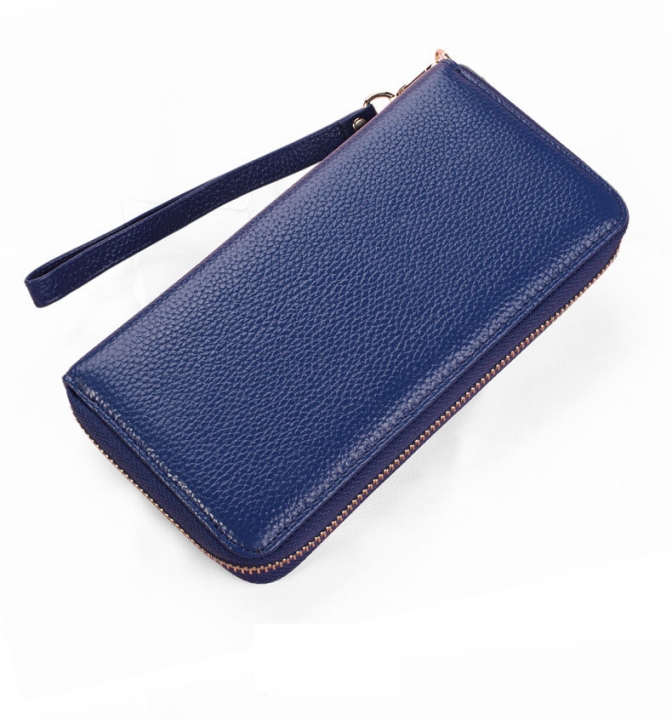 Creative lady leather long purse, zipper purse, high-capacity long wallet, hand bag