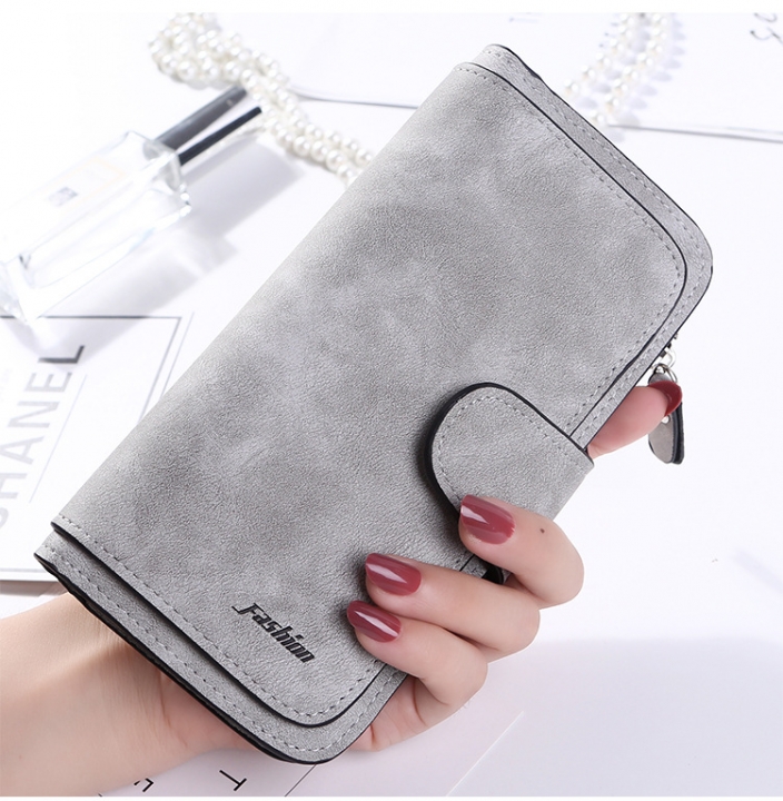 Women Scrub Leather Lady Purses High Quality Ladies Clutch Wallet Long Female Wallet