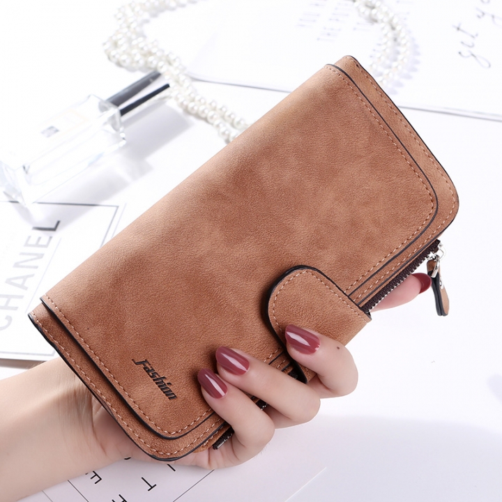 Women Scrub Leather Lady Purses High Quality Ladies Clutch Wallet Long Female Wallet
