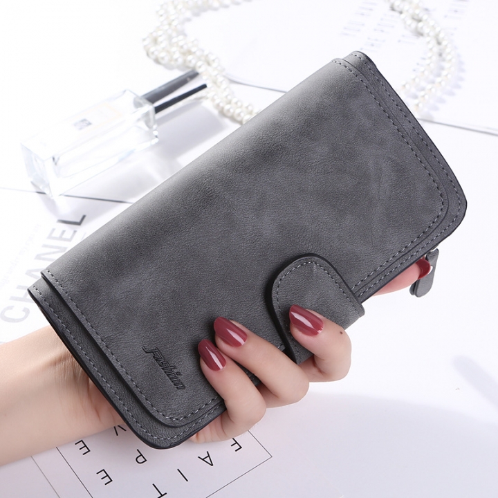 Women Scrub Leather Lady Purses High Quality Ladies Clutch Wallet Long Female Wallet