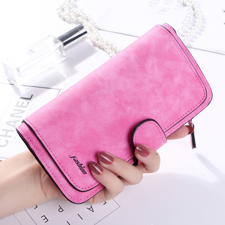 Women Scrub Leather Lady Purses High Quality Ladies Clutch Wallet Long Female Wallet