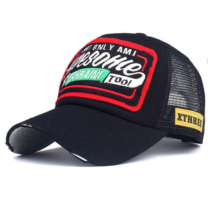 New baseball mesh hat fashion men&apos;s and women&apos;s letters embroidered cap， Peaked cap，Sun hat