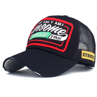 New baseball mesh hat fashion men&apos;s and women&apos;s letters embroidered cap， Peaked cap，Sun hat