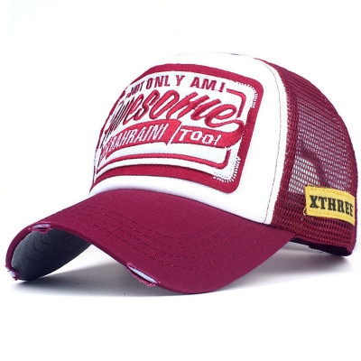 New baseball mesh hat fashion men&apos;s and women&apos;s letters embroidered cap， Peaked cap，Sun hat