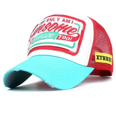 New baseball mesh hat fashion men&apos;s and women&apos;s letters embroidered cap， Peaked cap，Sun hat