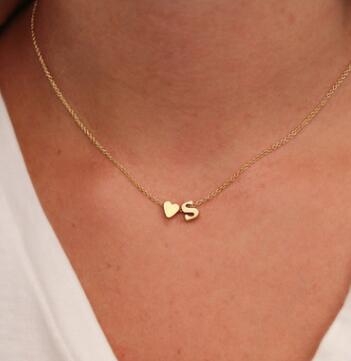 Gold necklace gold letter necklace initials name necklaces Personalized pendant for women girls E a 8