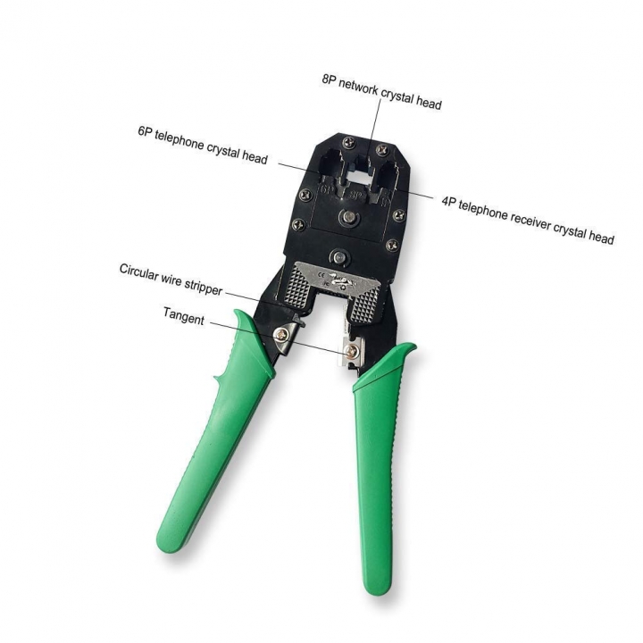 18Pcs Cable Clamp Tester Stripping Tool Crystal Head Network Tool Kit