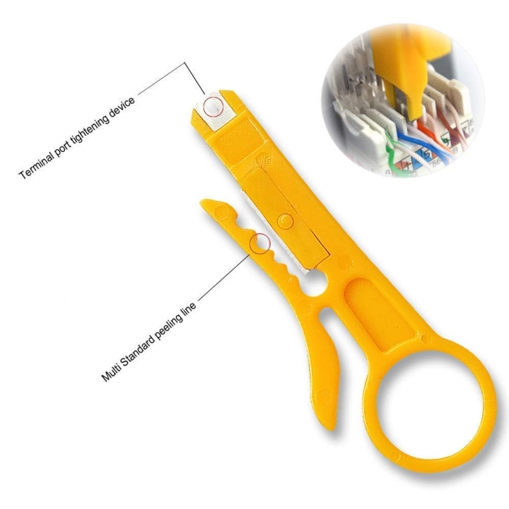 18Pcs Cable Clamp Tester Stripping Tool Crystal Head Network Tool Kit