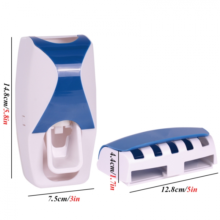 Creative Automatic Plastic Lazy Toothpaste Dispenser 5Toothbrush Holder Bathroom Bathing Accessories