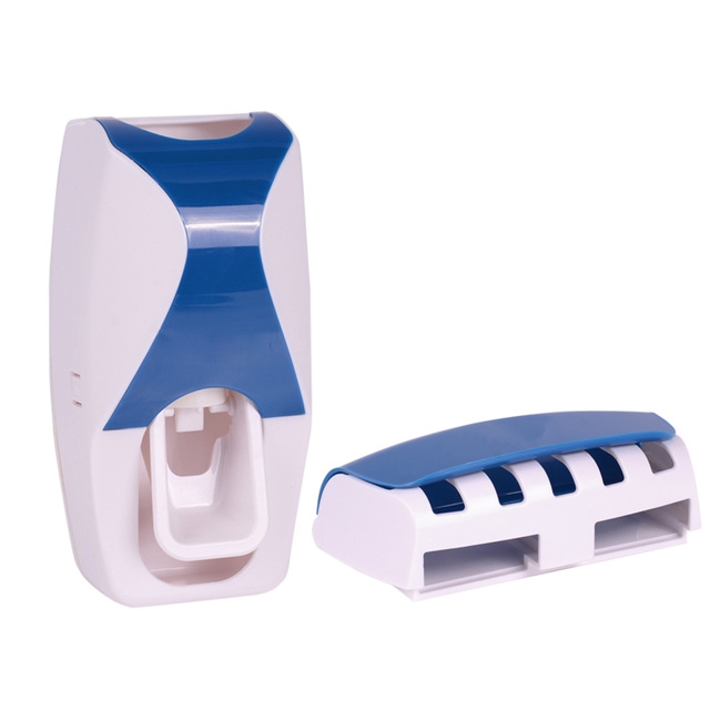Creative Automatic Plastic Lazy Toothpaste Dispenser 5Toothbrush Holder Bathroom Bathing Accessories