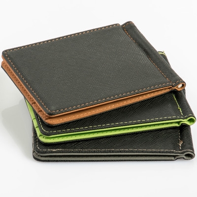 Leather Men Money Clip Wallet Solid Male Purses With Designer Cash Holder Card Cases Money Clip