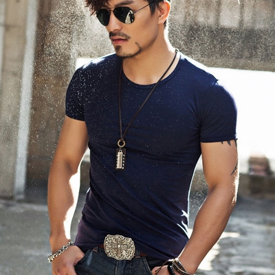 2018 Brand Clothing V neck Men&apos;s T Shirt Men Fashion Tshirts Fitness Casual For Male T-shirt