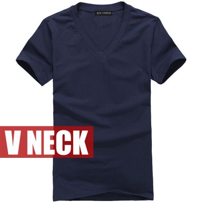 2018 Brand Clothing V neck Men&apos;s T Shirt Men Fashion Tshirts Fitness Casual For Male T-shirt