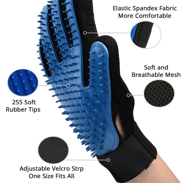 Gloves Grooming Pet Dog Hair Deshedding Brush Comb Glove For Pet Dog Finger Cleaning Massage Glove