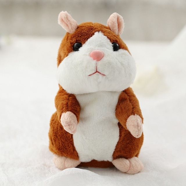 16cm Lovely Talking Hamster Speak Talk Sound Record Repeat Stuffed Plush Animal Hamster Toys