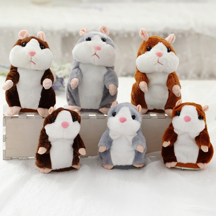 16cm Lovely Talking Hamster Speak Talk Sound Record Repeat Stuffed Plush Animal Hamster Toys