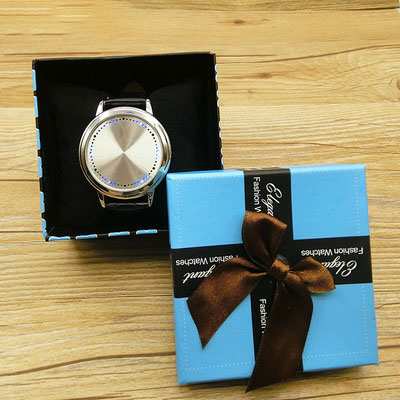 Personality Leather Waterproof LED Watch Men And Women Couple Watch Smart Electronics Casual Watches
