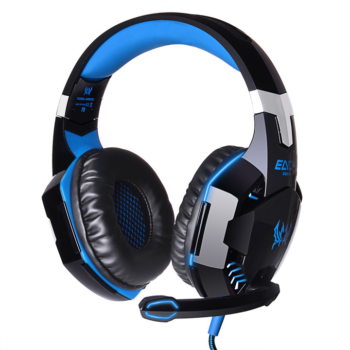 G2000 Computer Stereo Gaming Headphones casque Deep Bass Game Earphone Headset with Mic LED Light