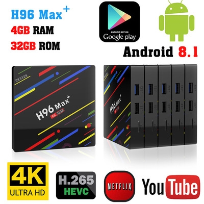 H96 MAX + Plus Android 8.1 TV Box 4GB RAM 64GB ROM Set Top Box  USB3.0 H96 Pro Smart TV Media Player