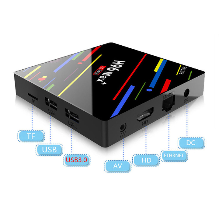 H96 MAX + Plus Android 8.1 TV Box 4GB RAM 64GB ROM Set Top Box  USB3.0 H96 Pro Smart TV Media Player