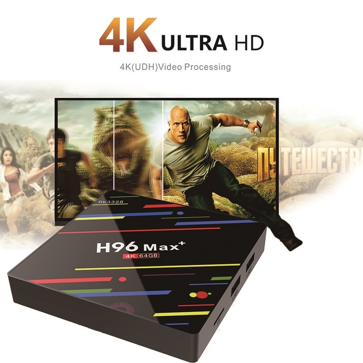 H96 MAX + Plus Android 8.1 TV Box 4GB RAM 64GB ROM Set Top Box  USB3.0 H96 Pro Smart TV Media Player