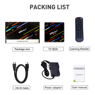 H96 MAX + Plus Android 8.1 TV Box 4GB RAM 64GB ROM Set Top Box  USB3.0 H96 Pro Smart TV Media Player
