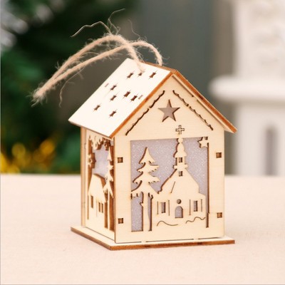 LED Light Wooden Christmas Tree Decorations for the Home of the Decoration Christmas Gift Christmas