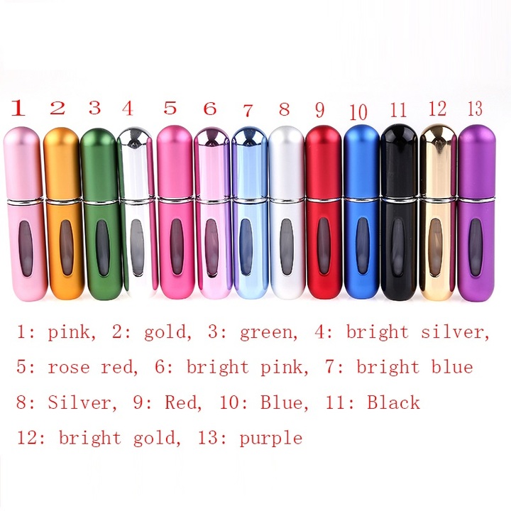 5ml Travel Mini Refillable Conveniet Empty Atomizer Perfume Bottles Spray Case cosmetic container