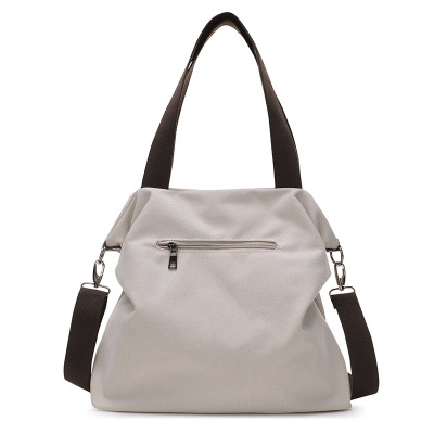 fashion Large Pocket Casual Tote Women's Handbag Shoulder Handbags Canvas Leather Capacity Bags