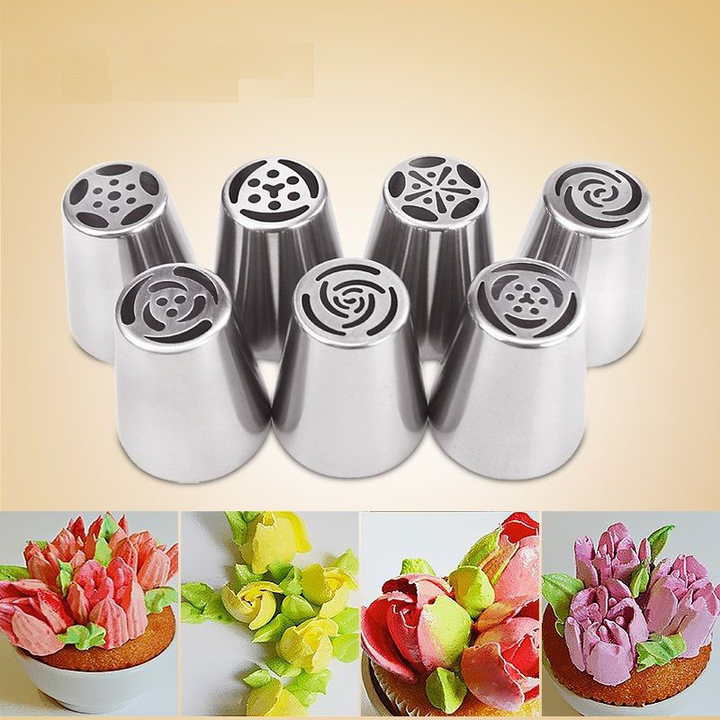 7/9/11/22PCS Russian DIY Pastry Cake Icing Piping Decorating Nozzle Tips Baking Pastry Tools