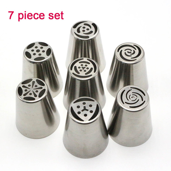7/9/11/22PCS Russian DIY Pastry Cake Icing Piping Decorating Nozzle Tips Baking Pastry Tools