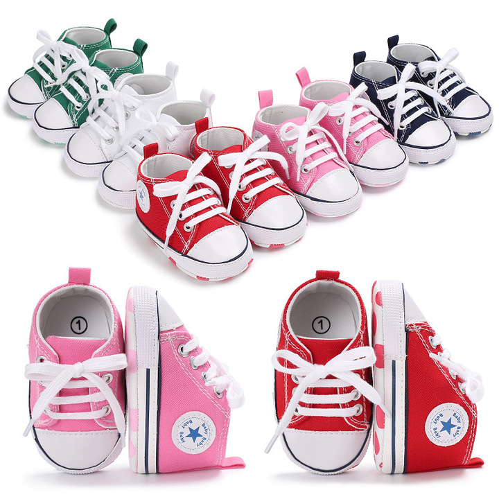 Canvas Classic Sports Sneakers Baby Boys Girls Shoes Infant Toddler Soft Sole Anti-slip Baby Shoes
